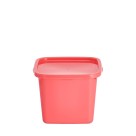 Pote Quadrado Volare 2L Color Rischioto com Tampa Plástica Marmita Freezer Micro-ondas Lava-louças Armazenar Alimentos