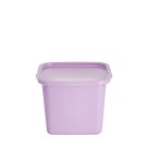 Pote Quadrado Volare 2L Color Rischioto com Tampa Plástica Marmita Freezer Micro-ondas Lava-louças Armazenar Alimentos