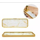 Bandeja Decorativa 30x11,8x1,5cm Compacta Elegante Versátil para Organização e Decoração de Sala Quarto Banheiro e Aparador