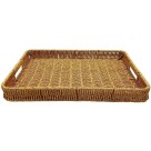 Bandeja de PVC 39,5x30x4,5cm Resistente Ampla Prática e Versátil para Servir Alimentos Organização e Decoração de Ambientes