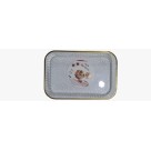 Bandeja Acrílica com Borda Dourada 29x19,5x3,5cm Elegante Sofisticada Versátil para Decoração Organização e Servir Alimentos