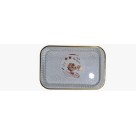 Bandeja Acrílica Transparente com Borda Dourada 33,8x23x4cm Luxo para Servir e Decorar