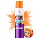 Tinta Spray Para Cabelo 150ml Laranja Neon Temporária Fácil Aplicação Para Festas Carnaval Cosplay e Eventos
