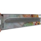 Faca de Pão 33cm Lâmina Serrilhada 1,8mm Inox Utensílio de Cozinha Resistente e Durável