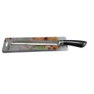 Faca de Pão 33cm Lâmina Serrilhada 1,8mm Inox Utensílio de Cozinha Resistente e Durável