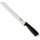 Faca de Pão 33cm Lâmina Serrilhada 1,8mm Inox Utensílio de Cozinha Resistente e Durável