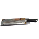 Faca para Carne Congelada 33,5cm Lâmina 1,8mm Inox Utensílio de Cozinha Resistente para Açougue, Restaurante e Uso Doméstico