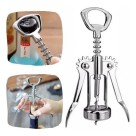 Abridor de Vinho Saca-Rolhas Metálico Portátil 10cm Para Uso Doméstico e Profissional