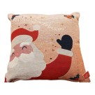 Capa de Almofada Natalina Veludo 43x43cm Decorativa com Zíper para Sofá e Sala de Estar