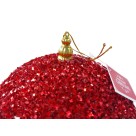 Bola de Natal 20cm com Flocos de Glitter Decorativa para Árvore, Guirlanda e Arranjos
