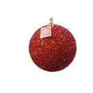 Bola de Natal 20cm com Flocos de Glitter Decorativa para Árvore, Guirlanda e Arranjos