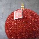 Bola de Natal 15cm com Flocos de Glitter Decorativa para Árvore, Guirlanda e Arranjos