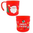 Caneca de Natal Plástica 200ml Multiart Decorativa e Reutilizável para Festas, Brindes e Decoração Temática