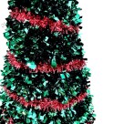 Árvore de Natal Festão Decorativa 26cm com Estrela Ponteira Dourada para Mesa, Escritório e Decoração de Ambientes