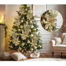 Planta Permanente Natal 44cm Decorativa com Folhagem Realista para Decoração de Casa, Escritório e Eventos Natalinos