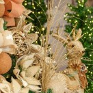 Planta Permanente Natal 44cm Decorativa com Folhagem Realista para Decoração de Casa, Escritório e Eventos Natalinos