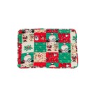 Tapete de Tecido Natalino 40x60cm Estampado com Base Antiderrapante para Decoração