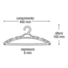 Cabide Preto Super Resistente C/10 Peças Plástico Reforçado para Roupas Leves e Pesadas – Kit Econômico para Guarda-Roupas e Closet
