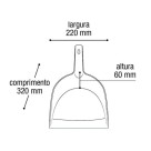 Pá de Lixo Plástica Resistente Preta para Limpeza Doméstica e Comercial – Leve, Ergonômica e Durável