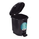 Lixeira de Plástico 7 Litros com Pedal Compacta para Banheiro, Cozinha e Escritório – Resistente, Higiênica e Fácil de Limpar