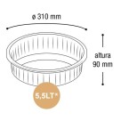 Bacia Kit com 4 Peças P M G GG Color Plástica Resistente Empilhável para Cozinha, Lavanderia e Organização Doméstica