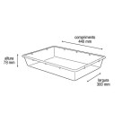Bandeja Multiuso Translúcida 7 Litros Plástica Resistente para Organização de Cozinha, Escritório e Banheiro – Compacta e Fácil de Limpar