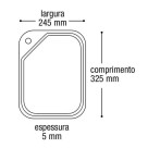 Tábua para Alimentos 32,5x25cm Plástica Resistente para Corte de Carnes, Legumes e Frutas – Higiênica, Durável e Fácil de Limpar