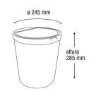 Lixeira para Escritório 10 Litros Metalizado Inox com Tampa – Compacta, Resistente, Higiênica e Ideal para Ambientes Comerciais e Domésticos