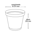 Vaso Redondo Rattan Preto 10 Litros Plástico Resistente para Plantas, Flores e Hortaliças – Elegante, Leve e Ideal para Ambientes Internos e Externos