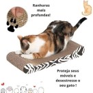Arranhador de Gato de Papelão 49cm x 22,4cm x 5cm – Afiador de Garras, Diversão e Proteção para Móveis