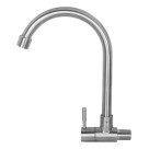 Torneira de Parede para Cozinha em Aço Inox Escovado com Design Moderno e Alta Durabilidade