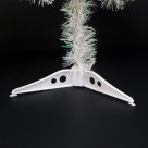 Árvore de Natal 90cm Branca Granito com Base Resistente e Efeito Furta-Cor Decorativa Compacta para Sala Escritório Loja