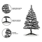 Árvore de Natal 60cm Angelita Nevada Compacta Decorativa com Efeito Nevado para Mesa Aparador Escritório Loja