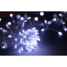 Pisca LED 100 Leds 127V 8M Branco com 8 Funções de Iluminação Pisca-Pisca Fio Transparente para Decoração Natal Festas