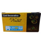 Rede de Luz 120 Leds 1,2M 220V Branco Quente Pisca-Pisca Expansível com 8 Funções e Fio Transparente para Decoração Natal Festas Janelas Varandas