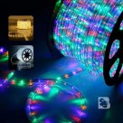 Mangueira LED 180 Leds 10M 220V Colorida Pisca-Pisca com 8 Funções de Iluminação Flexível para Decoração Natal Festas Varandas Jardins