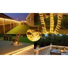 Mangueira LED 180 Leds 10M 220V Branco Quente Pisca-Pisca com 8 Funções de Iluminação Flexível para Decoração Natal Festas Varandas Jardins