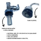 Torneira Gourmet Cromada com Ducha Flexível de Parede – Prática, Moderna e Sofisticada