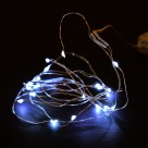 Fio de LED Cobre 5M com 50 Leds Branco 1,5W 0,02A Flexível Decorativo para Natal Festas Quartos Varandas Arranjos