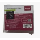 Fio de LED Cobre 5M com 50 Leds Branco 1,5W 0,02A Flexível Decorativo para Natal Festas Quartos Varandas Arranjos