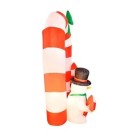 Inflável Arco Papai Noel e Boneco de Neve 250cm com Iluminação LED Automática Decorativo para Natal Festas Entradas Lojas Shoppings