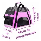 Bolsa de Transporte Pet Fluffie Dobrável com Tela Respirável e Alça Ajustável