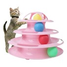 Brinquedo para Gatos Torre com Bolinhas Fluffie Interativo e Resistente para Estimular Exercícios e Diversão