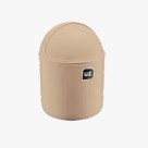 Lixeira Pia 4 Litros Cappuccino UZ com Tampa Basculante Plástica Compacta para Cozinha e Banheiro