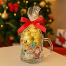Caneca de Natal 320ml Personagem em Vidro Decorativa Festiva