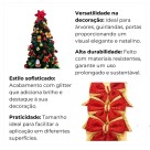 Laço Decorativo Brilhante 11x9cm Skyn Sortido C/3pcs para Árvores de Natal