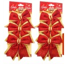 Laço Decorativo Brilhante 11x9cm Skyn Sortido C/3pcs para Árvores de Natal