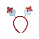 Acessório Natalino Tiara com Molas Papai Noel 24x17cm para Crianças e Adultos