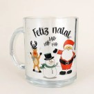 Caneca de Natal 320ml Personagem com Faixa Decorativa – Presente e Decoração Festiva