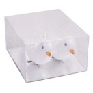 Pássaro Branco Natalino com Glitter – Enfeite c/2 pcs de 4×8 cm com Presilha para Decoração de Árvore, Festões e Arranjos